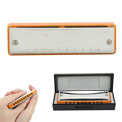 Harmonica à 10 trous en acier inoxydable ABS et résine pour adultes débutants (orange) - Les Beatles, Paul McCartney, John Lennon, RIngo Starr, George Harrison Harmonica à 10 trous en acier inoxydable ABS et résine pour adultes débutants (orange) – Image 5