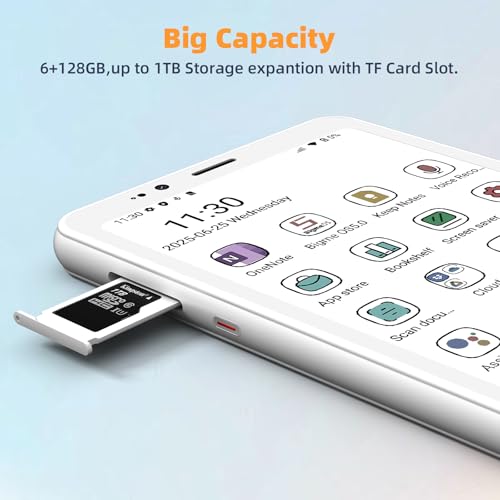 Image of Bigme HiBreakS Color Epaper Smart Phone,3300mAh Battery, 8-Core Processor, 6GB+128GB, 5.84 Inch Mobile Phone, Dual Camera, White