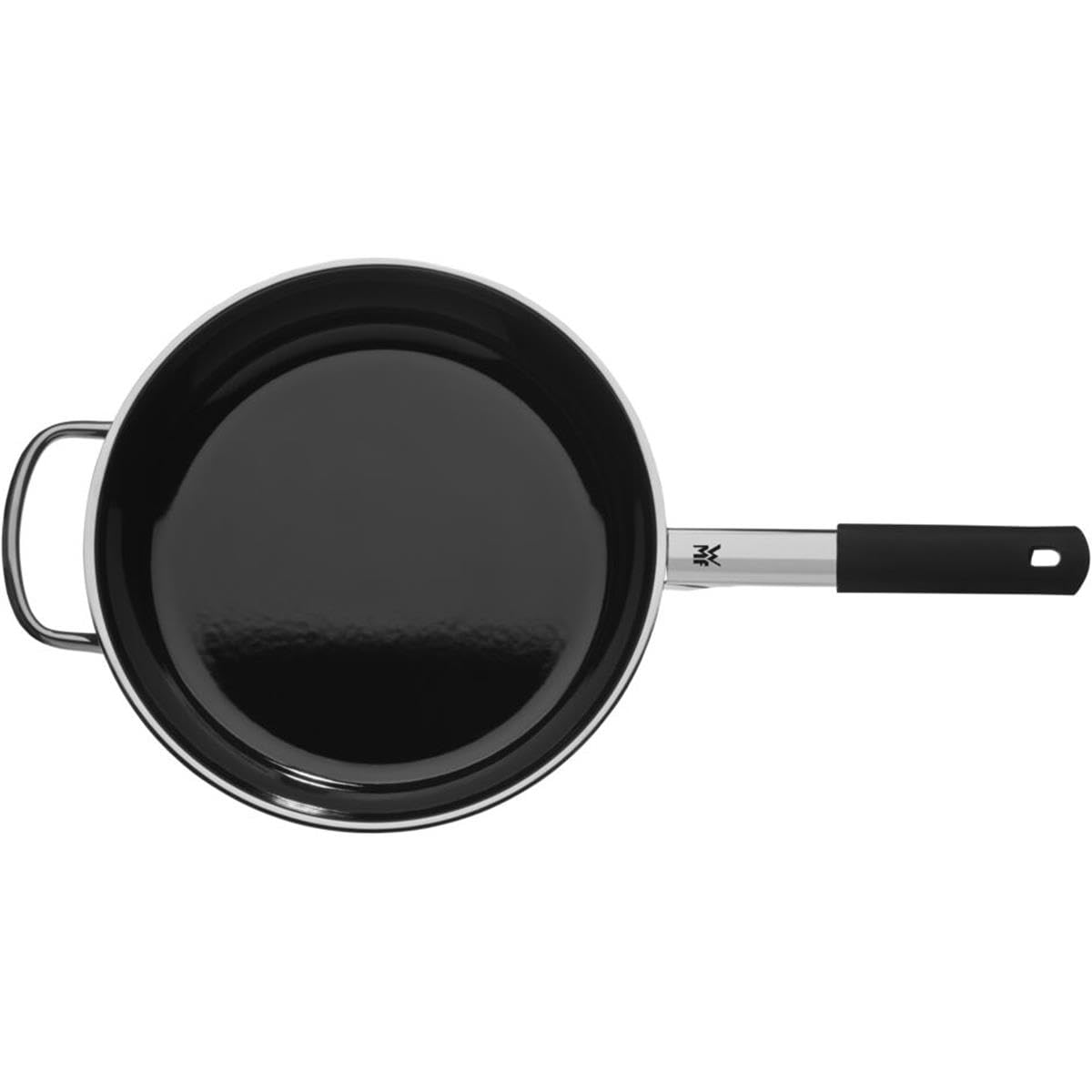 WMF Fusiontec Mineral Bratpfanne Induktion 28 cm, mit Gegengriff, High-Tech Keramik, abnehmbare Hitzschutz-Silikonhülle, kratzfest, grau