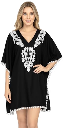 LA LEELA Women's Swim Cover Up Beachwear Bikini Tunics 2X-3X Moonlight AC750 LA LEELA Women's Swim Cover Up Beachwear Bikini Tunics 2X-3X Moonlight AC750