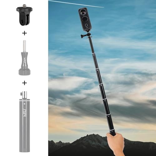 Image of HSU Aluminum Camera Tripod Mount Adapter, 1 /4 inch- 20 Camera Mount with Aluminum Thumbscrew, Tripod Adapter Compatible with X4 /X3 /X2 /X /RS /R /Go Pro /Sony /Sjcam and Other Cameras