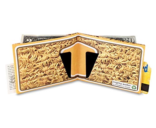 Mighty Wallet Ramen-Themed Wallet, Unisex-Adult, Tyvek, Yellow, Cartoon, Themed Design (Ramen)2