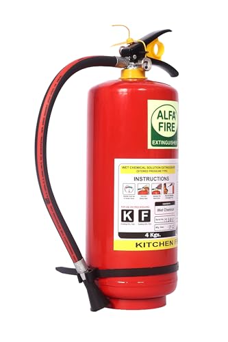 Image of 4L Wet Chemical Kitchen Fire Extinguisher - Mild Steel | K-Class | Refillable | Suitable for Commercial Kitchens
