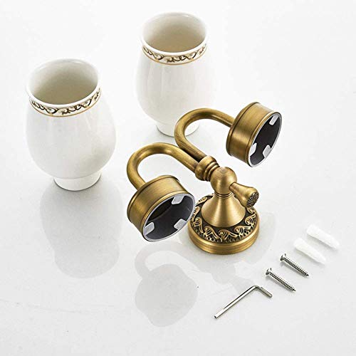 Porte brosse à dents rétro résistant qui libère votre lavabo chic