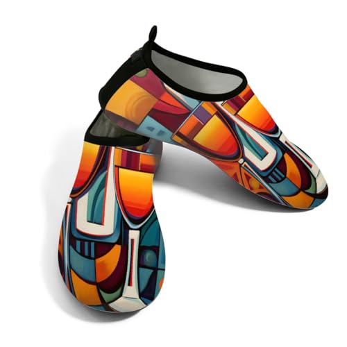 Zapatos deportivos acuáticos unisex con diseño abstracto de secado rápido