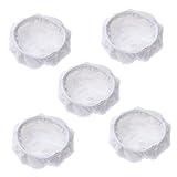 HOLIDYOYO 5 Pcs Plush Polished Sleeve Buffing Wool Waxing Polishing Pads Applicator Car Buffing Pads Bonnet Woolen Fleece Pad Grip Pad for Car Polisher White