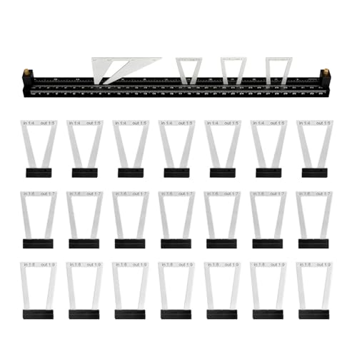 Juego de 28 plantillas móviles de cola de milano con múltiples ángulos de fijación de aluminio para entusiastas y artesanos