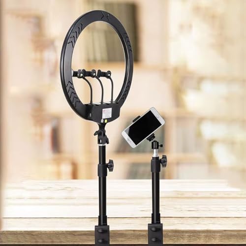 Image of PHOTOMAX Overhead Desk Mount, Tabletop C-Clamp Mount Stand, Adjustable Metal Stand with Standard 1 /4 inch Screw Tip for DSLR Camera, Ring Light, Video Light, Panel Light(CM02)