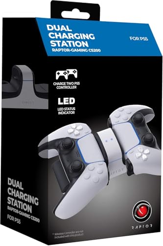 Raptor Gaming Ladestation Playstation 5 für 2 Controller