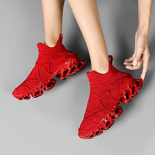 Image of Poramea Mens Slip on Loafers Walking Tennis Shoes Laceless Running Blade Sneakers Mesh Trail Jogging Casual Athletic