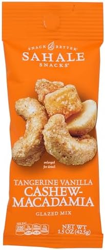 Sahale Tangerine Vanilla Cashew Glazed Nut Mix, 1.5 Ounces (Pack of 9)