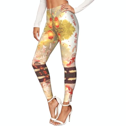 Leggings de conejo de Pascua para mujer: pantalones de entrenamiento cómodos