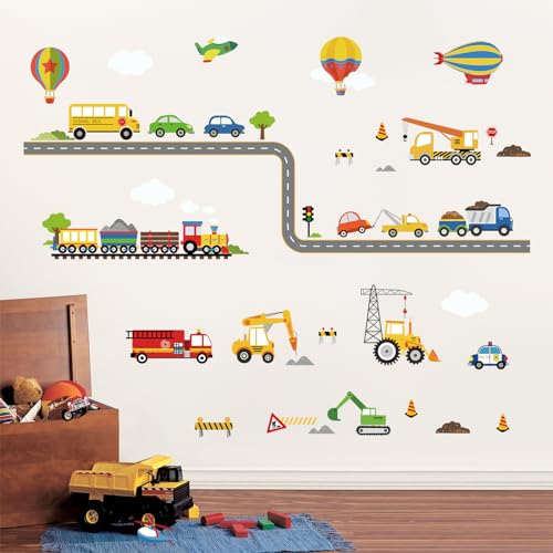 Vinilos decorativos transporte para pared de niños miniatura 3