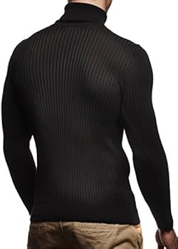 Leif Nelson Coltrui voor heren, gebreide trui, coole herentrui met rolkraag, dunne gebreide herentrui, geschikt voor winter en zomer, ecru, XXL