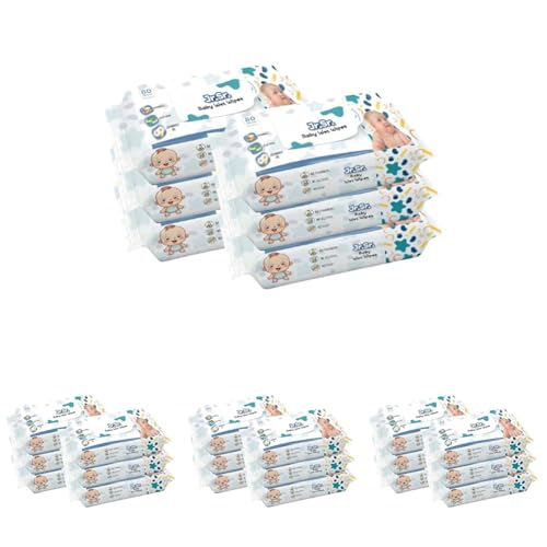 Image of Jr. Sr. Baby Wipes | 80 Wipes x Pack of 24-480 Wipes | Safe & Moist Wet Wipes for Babies | Prevents Rashes & Redness with Goodness of Aloe Vera, Vitamin E & Chamomile Oil | No Paraben & No Alcohol