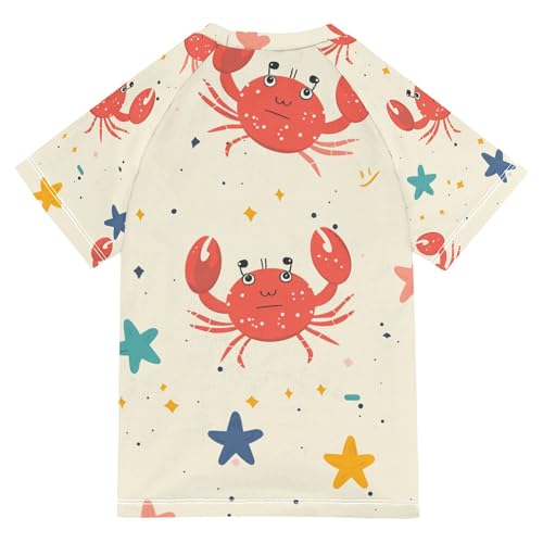 Orange Crab and Stars Bathing Suit Girls UV Protection Beach Tops Swimwear Beach Tops 3T2
