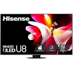 Hisense 75-Inch Class U8 Series Mini-LED ULED 4K UHD Google Smart TV (75U8N) - QLED, Dolby Vision IQ, Dolby Atmos, Full Array Local Dimming Pro, 144Hz Game Mode Pro, Alexa Compatibility