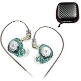 EDX Pro Fone Intra Auricular - Fone EDX Pro Com Driver Magnético Duplo, Cabo Substituível, Perfeito Para Retorno de Palco Com Case Proteção - Fone de Ouvido Retorno de Palco (Cyan)