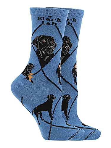 Image of WHD Black Lab Crew Socks for Women & Men | Gift for Dog Lovers, Cute Pet Socks