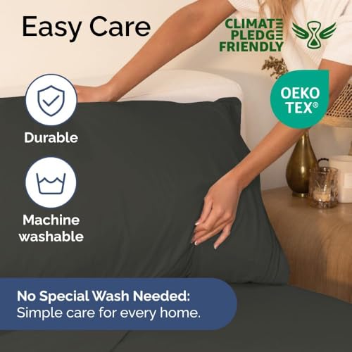 image for CGK Unlimited Queen Size 4 Piece Sheet Set - Comfy Breathable & Coolin