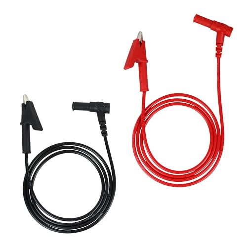 Image of 69381 Alligator Clip Test Leads for Klein Multimeter Leads,Heavy-Duty Banana Plug Replacement Leads, 3-Foot
