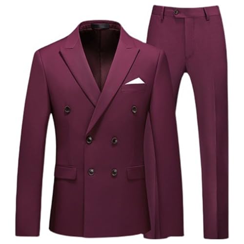 Mariage et Cérémonie : Costume Marié Homme Slim-fit à Double Boutonnage
