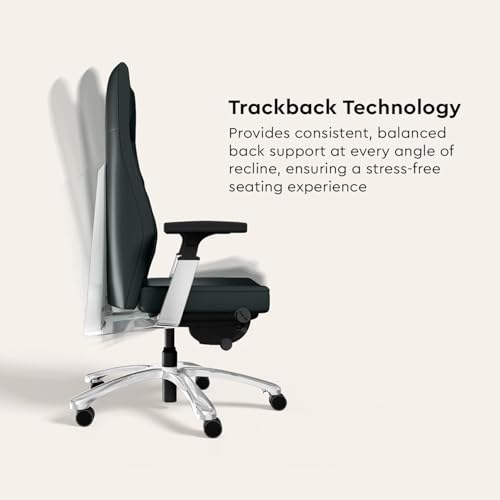Image of Interio by Godrej Posture Perfect High Back Leather Executive Ergonomic Revolving Chair, 1 Year Warranty, Adjustable Armrest and Height (Black)