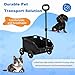 cdar Pet Stroller Durable Pet Transport Solution Pet Stroller Dog Cart 4 Wheels Folding Small Dogs Cats Stroller for Travelling Shopping Walking Playing Black