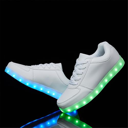 Image of SANYES LED Light Up Shoes for Women Men, Low-Top USB Rechargeable Glowing Sneakers, Luminous Dancing Shoes for Party Sports