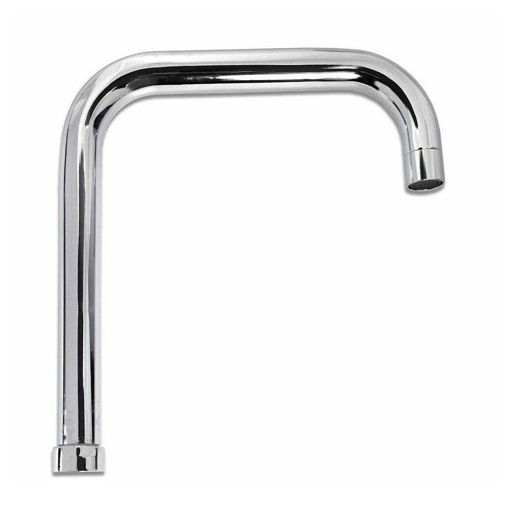 TrAdE Shop Traesio Canna di Ricambio Cucina Quadrata per Miscelatore LAVELLO Cromato Lucido 26CM