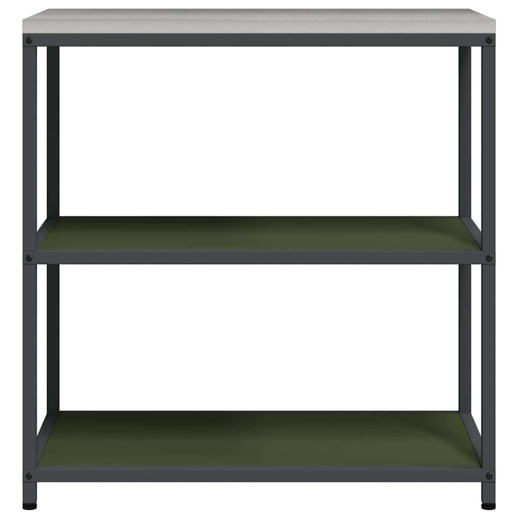 Estantería de almacenamiento de cocina verde oliva de acero 90 x 50 x 92 cm con estantes de tabla, espacio para alimentos y utensilios de cocina, interior, duradero y ahorra espacio