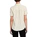 Anne Klein Women's Short Sleeve Button Down Polka Dot Top, Anne White/Anne Black, X-Large US