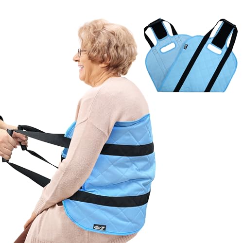 JLDTOP Padded Transfer Sling Gait Belt for Elderly & Disabled, Transfer Belt for Patient Lifting, Positioning Bed Pads with Handles, Incontinence and Paralysis Bedridden Patient Care Assistant Device