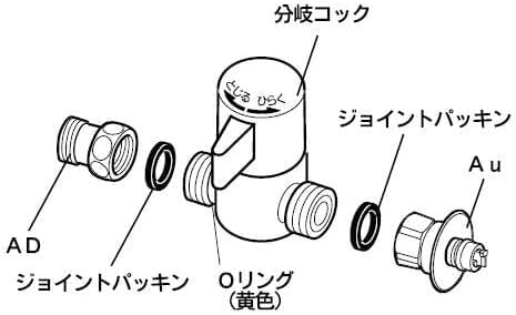 Amazon | ナニワ製作所 NSP-SXR8+Au・ADセット シングル分岐水栓+食洗 