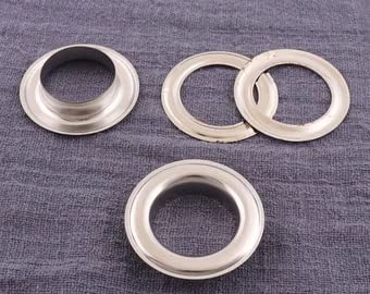 Nimida™ Grommet/Eyelet Large size Outer Dia 43 MM Inner Dia 24 MM | Nickel Colour | for Tarpaulin, Banners, Leather bags etc | Pack of 10-image-20