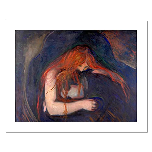 Niik Stampa Il Vampiro di Edvard Munch 80 x 60 cm Falso d'autore su Tela