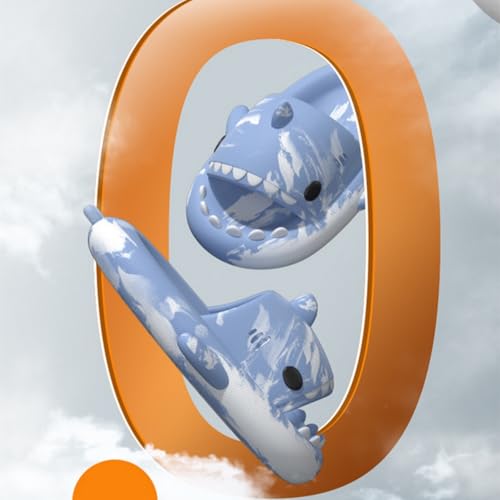 Image of allgala Shark Slides for Women Men and Big Kids Novelty Soft Slippers Open Toe Shark Sandals Cushioned Slides Beach Pool Shower Cruise Slippers with Comfy Cushioned Thick Sole