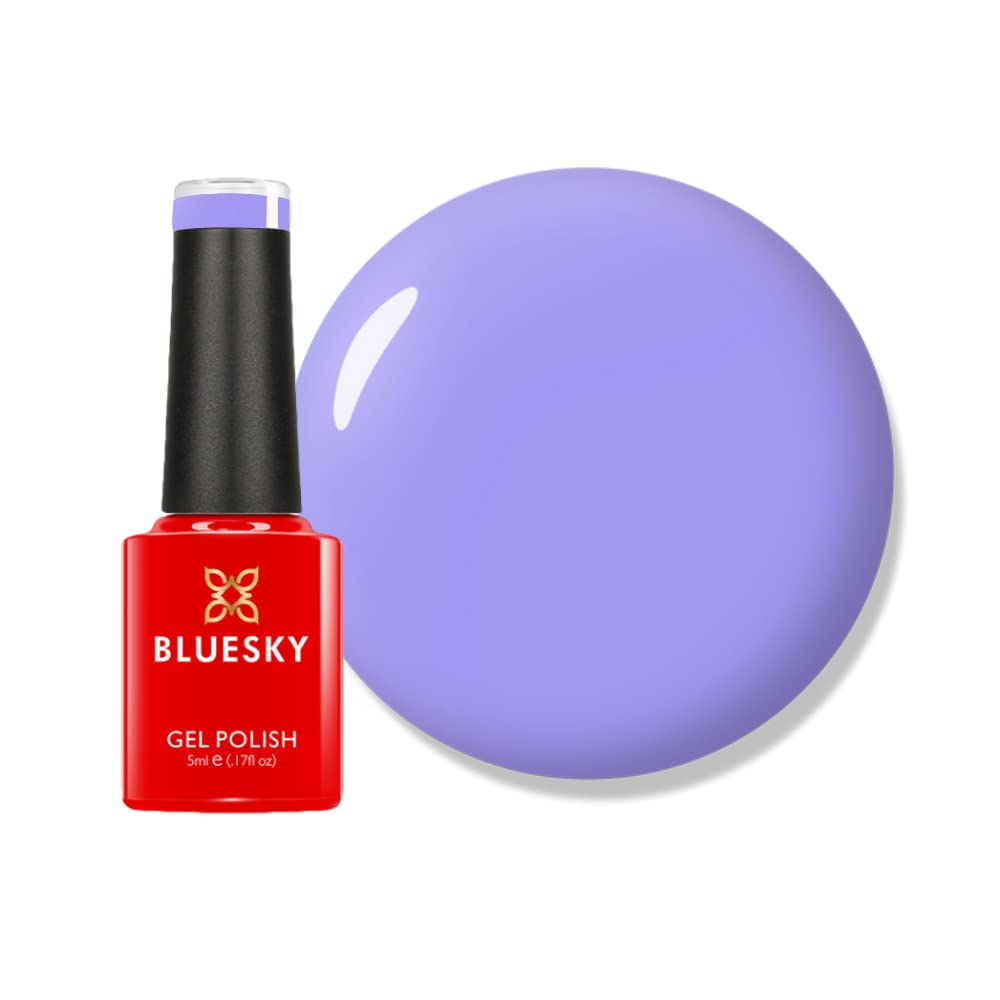 Bluesky Gel Nail Polish, Wisteria Haze - 80599, Purple, Lilac, Pastel, Long Lasting, Chip Resistant, 5ml (Requires Drying Under UV LED Lamp)