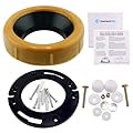 EvertechPro Toilet Wax Ring Kit with Reinforced Flange & Bolts – Fits 3” to 4” Waste Lines – Leak-Proof, Durable, Easy Installation – Includes Mounting Hardware (Wax Ring Kit)