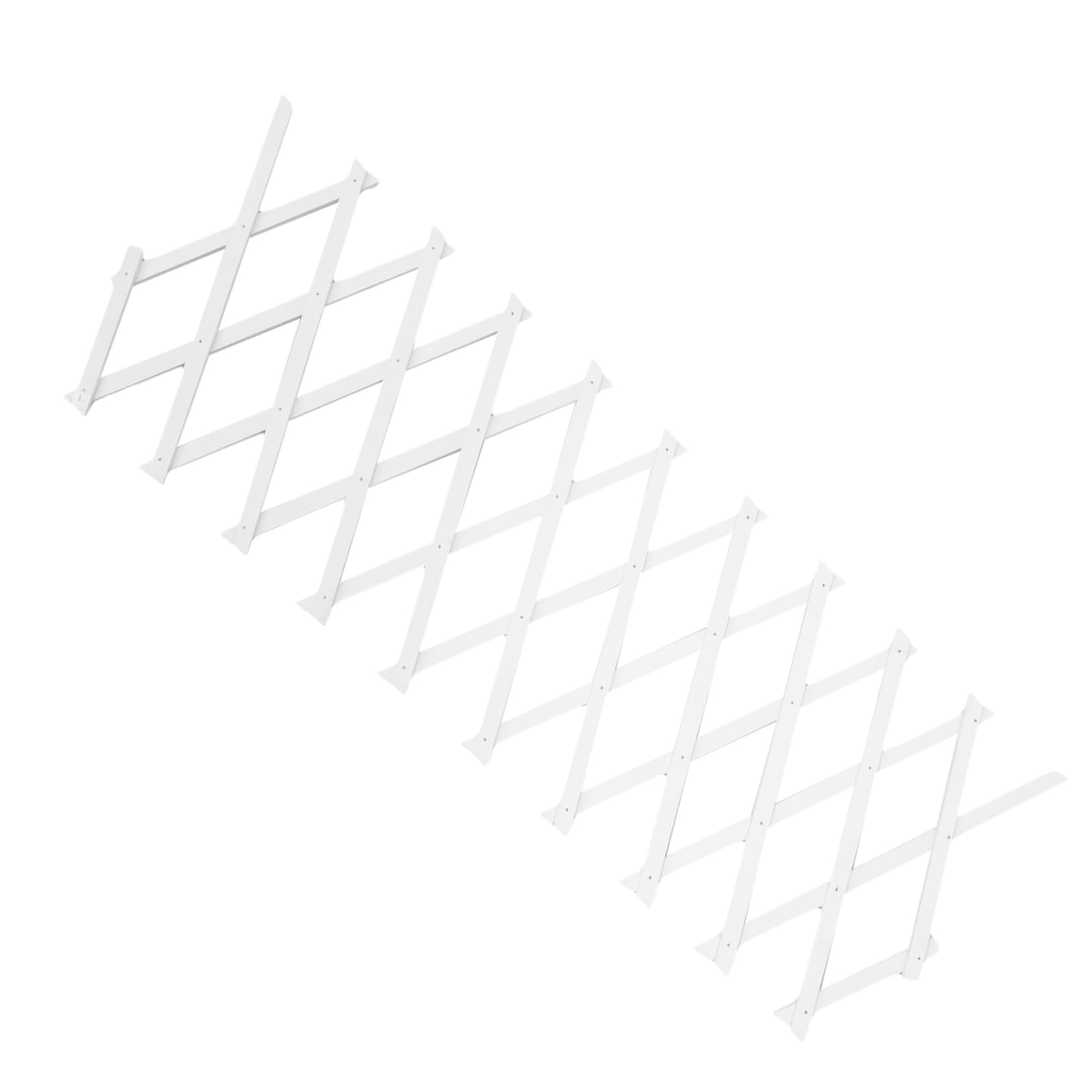 Treillis en bois blanc extensible pour plantes grimpantes et panneau mural de jardin