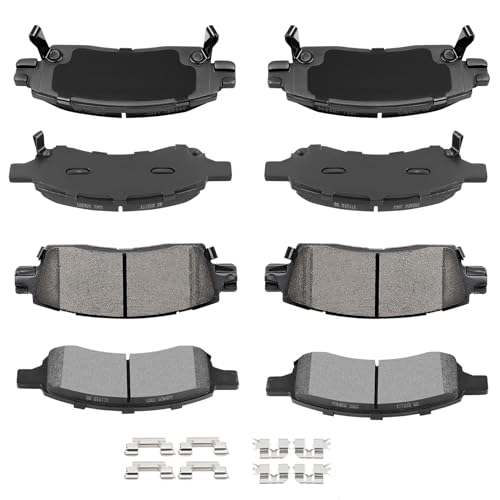 Image of AUTOMUTO 8PCS Front&Rear Disc Brake Pads Set D883 D1169 For Buick Enclave Rainier For Chevrolet SSR Trailblazer Trailblazer EXT Traverse For GMC Acadia Envoy Envoy XL For Isuzu Ascender For Saab 9-7x