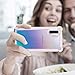 KSELF Case for Samsung Galaxy Note 10 Plus Case with Screen Protector, Full Body Protective Hybrid Dual Layer Shockproof Acrylic Back Case Cover for Galaxy Note 10 Plus 5G 6.8 inch (White Pink)