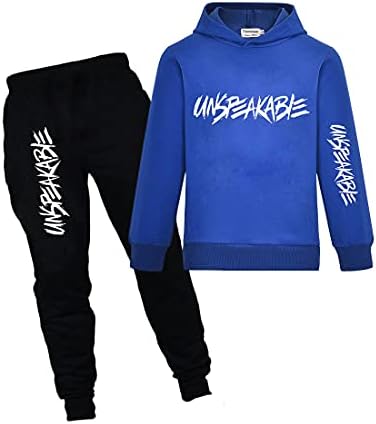 Kids Pullover Hoodie Jogging Pants Set for Boys and Girls Sport Tracksuit