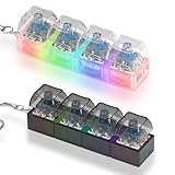 2 juguetes para ansiedad con teclado, llavero, gadgets duraderos de PC, juguete de escritorio para aliviar el estrés para oficina, escuela, viajes, tamaño compacto