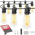 Solar Lights Outdoor String light patio deals 100FT with 32 Shatterproof, solar String Lights Outdoor Waterproof with Remote ST38 Vintage Edison Bulbs,Waterproof Hanging Lights for Outside Backyard