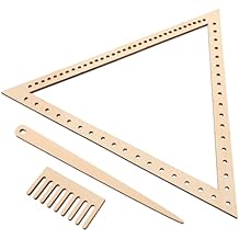Beatifufu 1set Weaving Craft Tool Triangle Weaving Board for Hand Knitting Tapestry Projects