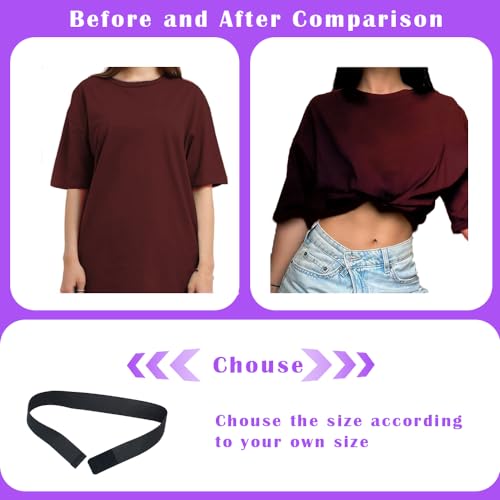 5PCS Tuck Band for Shirt Invisible Belt Buckleless No Show Belt Crop Band for T-Shirts, Crop Tops Blouses for Woman3