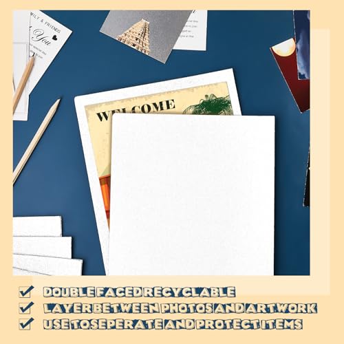 Image of Henoyso 110 Pack 9 x 12 Inch Corrugated Cardboard Sheets Flat Cardboard Sheets Packaging Inserts Flat Square Inserts Squares Separators for Shipping Packing Mailing Crafts(White)