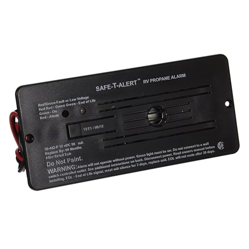 Safe T Alert 30 Series Classic LP Gas Alarm - Propane Alarm - Flush Mount, Black - 30-442-P-BL