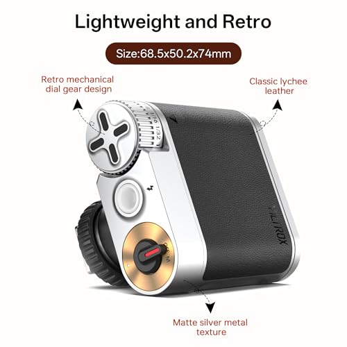 Image of VILTROX Vintage Z1 Retro Camera Flash - Hot Shoe Speedlite for DSLR & Mirrorless Cameras, Type-C Fast Charging, Adjustable Brightness, Detachable Softbox, Portable Photography Lighting